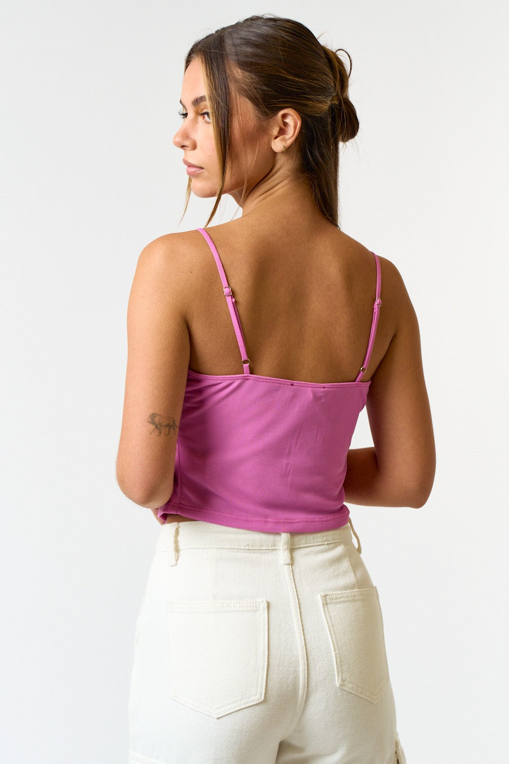 Front Tie Ruffled Cami